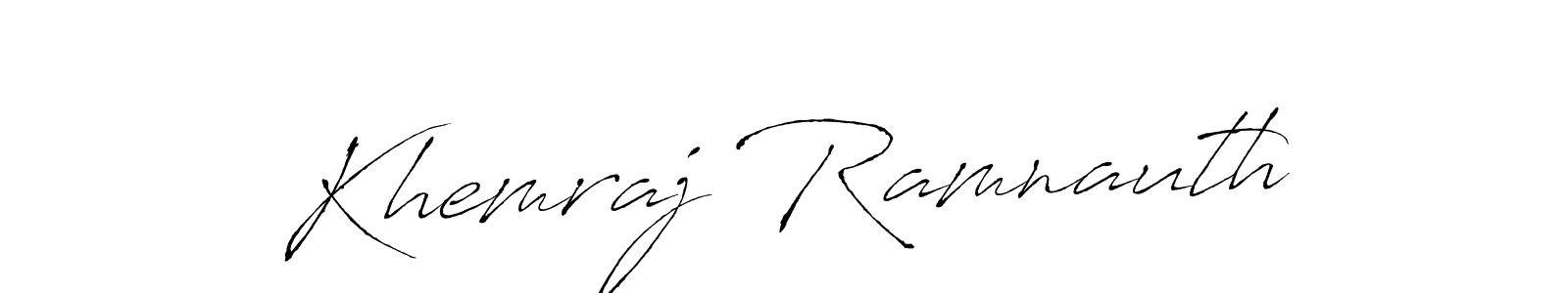 The best way (Antro_Vectra) to make a short signature is to pick only two or three words in your name. The name Khemraj Ramnauth include a total of six letters. For converting this name. Khemraj Ramnauth signature style 6 images and pictures png
