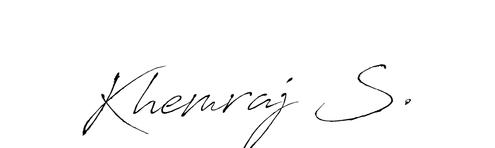 Also we have Khemraj S. name is the best signature style. Create professional handwritten signature collection using Antro_Vectra autograph style. Khemraj S. signature style 6 images and pictures png