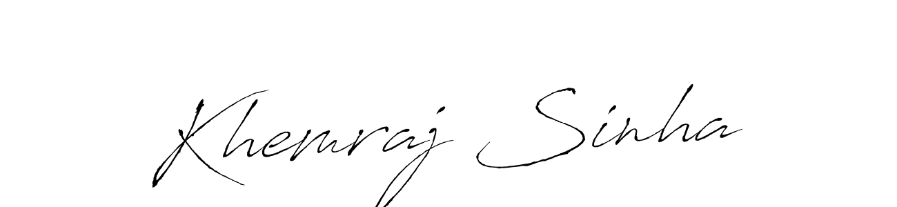 Use a signature maker to create a handwritten signature online. With this signature software, you can design (Antro_Vectra) your own signature for name Khemraj Sinha. Khemraj Sinha signature style 6 images and pictures png