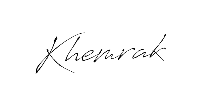 Use a signature maker to create a handwritten signature online. With this signature software, you can design (Antro_Vectra) your own signature for name Khemrak. Khemrak signature style 6 images and pictures png