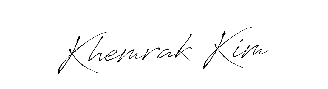 It looks lik you need a new signature style for name Khemrak Kim. Design unique handwritten (Antro_Vectra) signature with our free signature maker in just a few clicks. Khemrak Kim signature style 6 images and pictures png