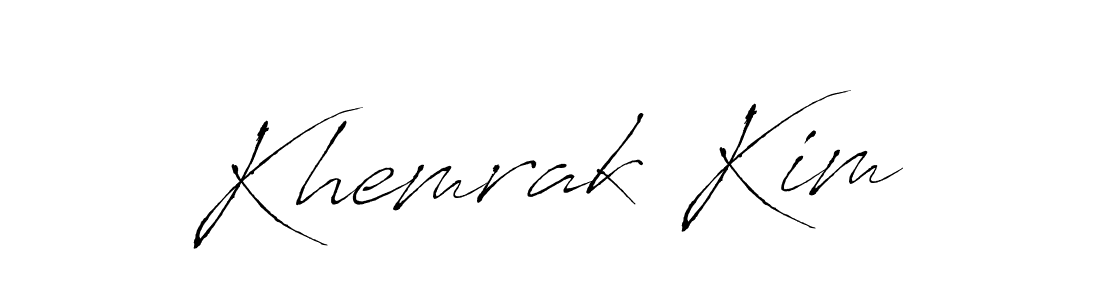 Also You can easily find your signature by using the search form. We will create Khemrak Kim name handwritten signature images for you free of cost using Antro_Vectra sign style. Khemrak Kim signature style 6 images and pictures png