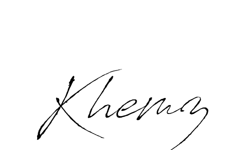 Similarly Antro_Vectra is the best handwritten signature design. Signature creator online .You can use it as an online autograph creator for name Khemz. Khemz signature style 6 images and pictures png