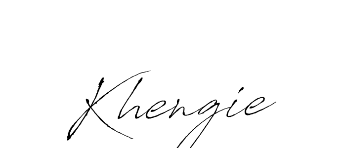 Make a beautiful signature design for name Khengie. With this signature (Antro_Vectra) style, you can create a handwritten signature for free. Khengie signature style 6 images and pictures png