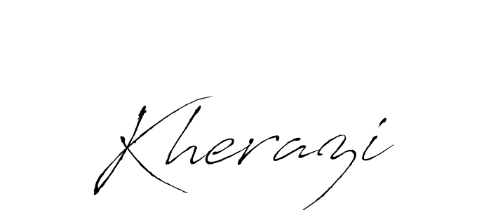 Use a signature maker to create a handwritten signature online. With this signature software, you can design (Antro_Vectra) your own signature for name Kherazi. Kherazi signature style 6 images and pictures png