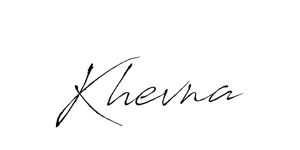 Create a beautiful signature design for name Khevna. With this signature (Antro_Vectra) fonts, you can make a handwritten signature for free. Khevna signature style 6 images and pictures png