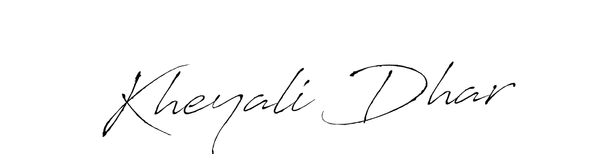 How to make Kheyali Dhar name signature. Use Antro_Vectra style for creating short signs online. This is the latest handwritten sign. Kheyali Dhar signature style 6 images and pictures png