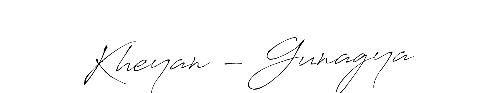 Make a short Kheyan - Gunagya signature style. Manage your documents anywhere anytime using Antro_Vectra. Create and add eSignatures, submit forms, share and send files easily. Kheyan - Gunagya signature style 6 images and pictures png