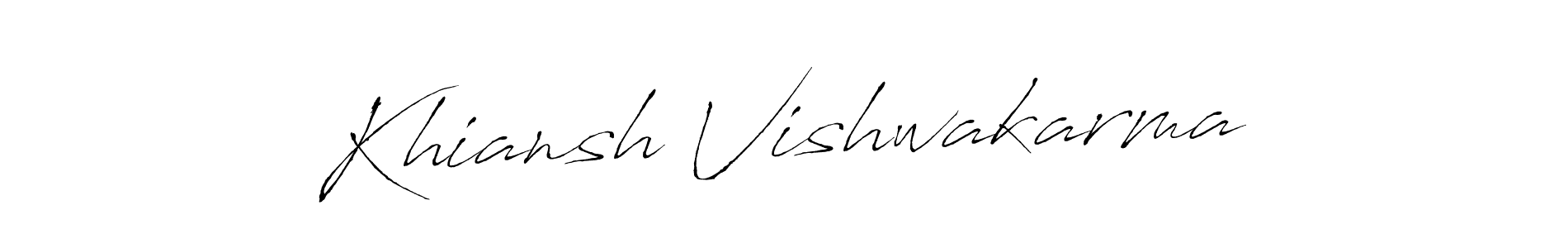 How to make Khiansh Vishwakarma signature? Antro_Vectra is a professional autograph style. Create handwritten signature for Khiansh Vishwakarma name. Khiansh Vishwakarma signature style 6 images and pictures png