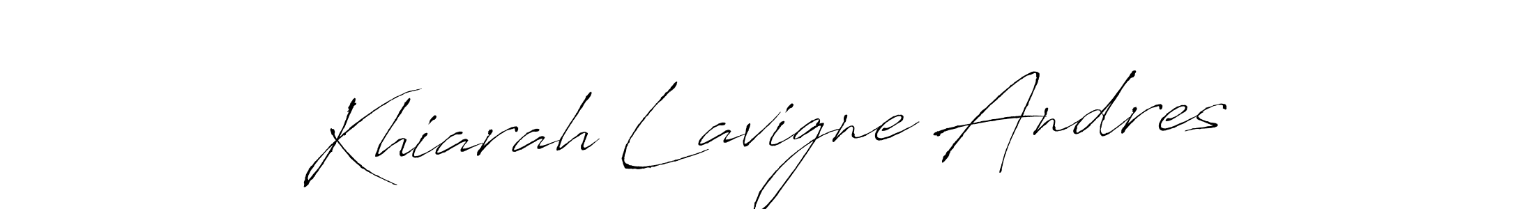 Also we have Khiarah Lavigne Andres name is the best signature style. Create professional handwritten signature collection using Antro_Vectra autograph style. Khiarah Lavigne Andres signature style 6 images and pictures png