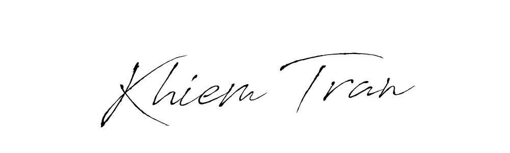 Make a beautiful signature design for name Khiem Tran. With this signature (Antro_Vectra) style, you can create a handwritten signature for free. Khiem Tran signature style 6 images and pictures png
