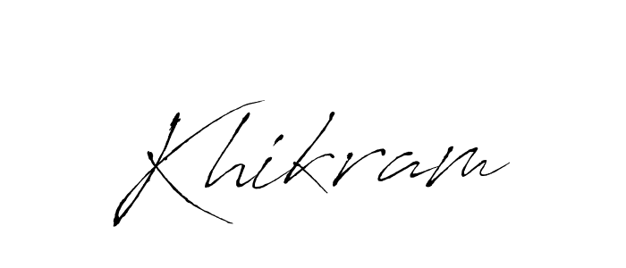 Also we have Khikram name is the best signature style. Create professional handwritten signature collection using Antro_Vectra autograph style. Khikram signature style 6 images and pictures png