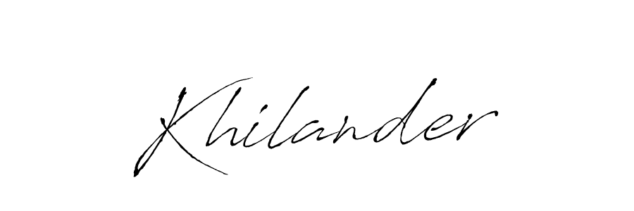 How to Draw Khilander signature style? Antro_Vectra is a latest design signature styles for name Khilander. Khilander signature style 6 images and pictures png