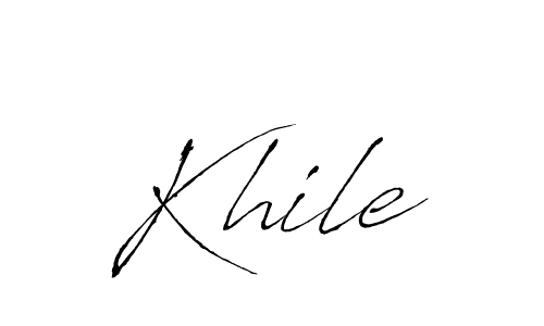 Create a beautiful signature design for name Khile. With this signature (Antro_Vectra) fonts, you can make a handwritten signature for free. Khile signature style 6 images and pictures png