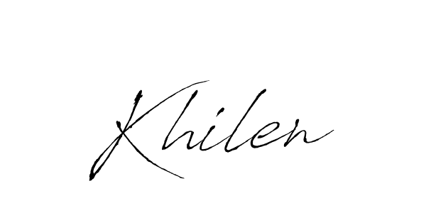 Khilen stylish signature style. Best Handwritten Sign (Antro_Vectra) for my name. Handwritten Signature Collection Ideas for my name Khilen. Khilen signature style 6 images and pictures png