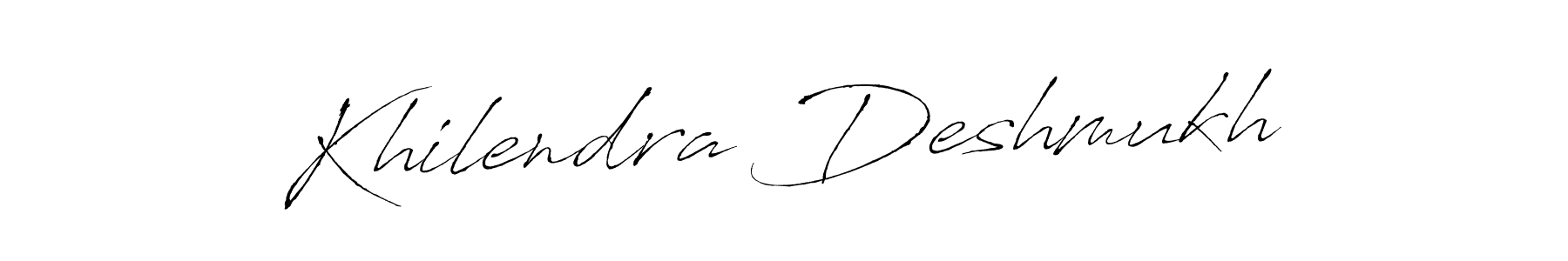 The best way (Antro_Vectra) to make a short signature is to pick only two or three words in your name. The name Khilendra Deshmukh include a total of six letters. For converting this name. Khilendra Deshmukh signature style 6 images and pictures png