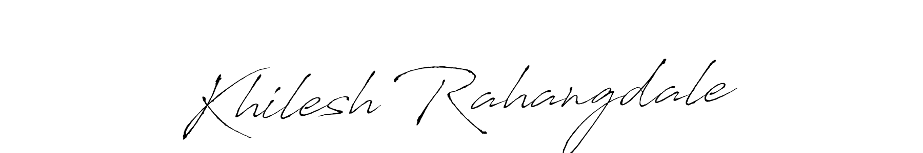 Make a short Khilesh Rahangdale signature style. Manage your documents anywhere anytime using Antro_Vectra. Create and add eSignatures, submit forms, share and send files easily. Khilesh Rahangdale signature style 6 images and pictures png
