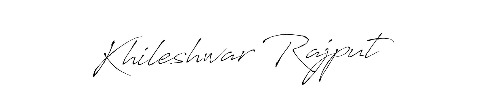 Use a signature maker to create a handwritten signature online. With this signature software, you can design (Antro_Vectra) your own signature for name Khileshwar Rajput. Khileshwar Rajput signature style 6 images and pictures png