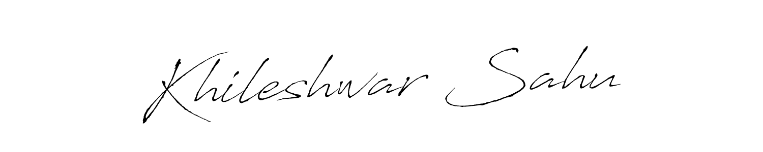 This is the best signature style for the Khileshwar Sahu name. Also you like these signature font (Antro_Vectra). Mix name signature. Khileshwar Sahu signature style 6 images and pictures png