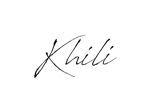 Also You can easily find your signature by using the search form. We will create Khili name handwritten signature images for you free of cost using Antro_Vectra sign style. Khili signature style 6 images and pictures png