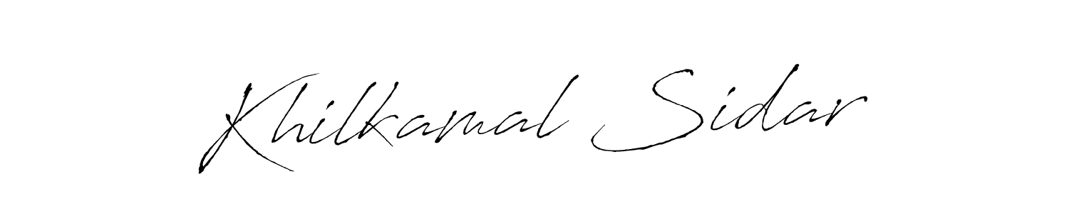 Also we have Khilkamal Sidar name is the best signature style. Create professional handwritten signature collection using Antro_Vectra autograph style. Khilkamal Sidar signature style 6 images and pictures png