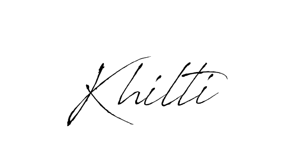 Make a beautiful signature design for name Khilti. Use this online signature maker to create a handwritten signature for free. Khilti signature style 6 images and pictures png