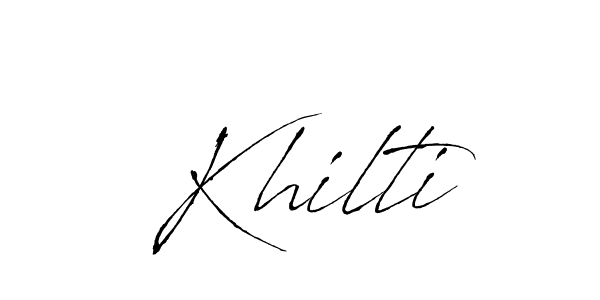 How to make Khilti name signature. Use Antro_Vectra style for creating short signs online. This is the latest handwritten sign. Khilti signature style 6 images and pictures png