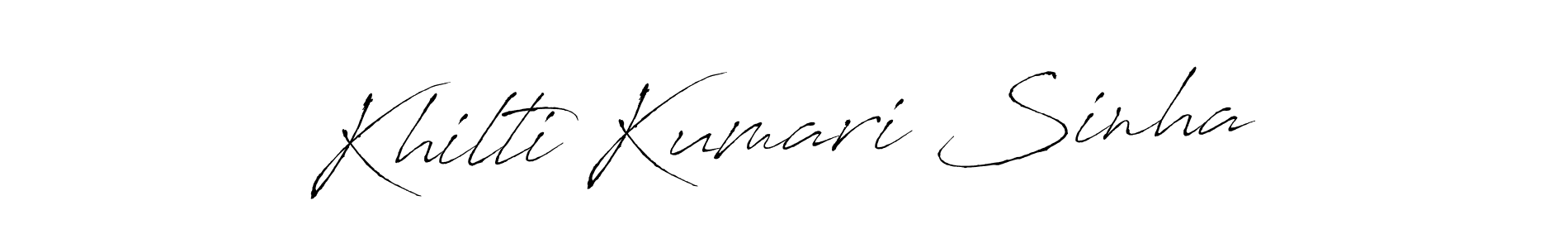 Make a beautiful signature design for name Khilti Kumari Sinha. Use this online signature maker to create a handwritten signature for free. Khilti Kumari Sinha signature style 6 images and pictures png