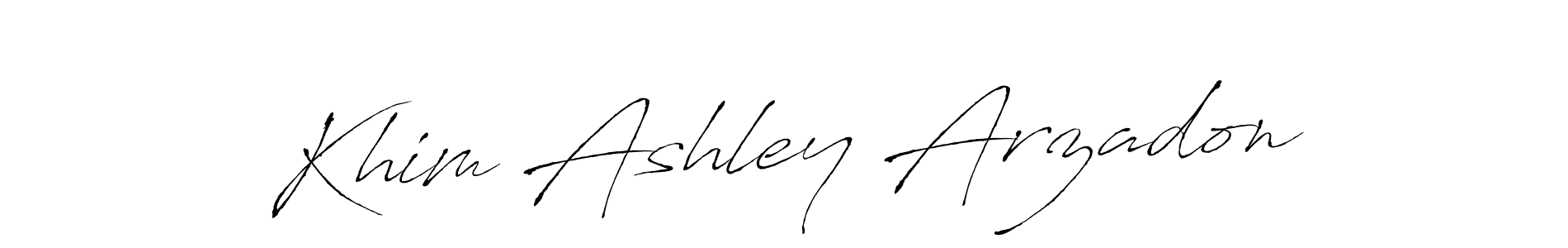 How to make Khim Ashley Arzadon signature? Antro_Vectra is a professional autograph style. Create handwritten signature for Khim Ashley Arzadon name. Khim Ashley Arzadon signature style 6 images and pictures png