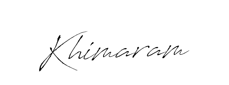 Design your own signature with our free online signature maker. With this signature software, you can create a handwritten (Antro_Vectra) signature for name Khimaram. Khimaram signature style 6 images and pictures png