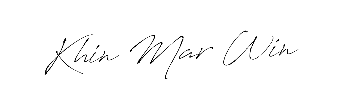 Use a signature maker to create a handwritten signature online. With this signature software, you can design (Antro_Vectra) your own signature for name Khin Mar Win. Khin Mar Win signature style 6 images and pictures png