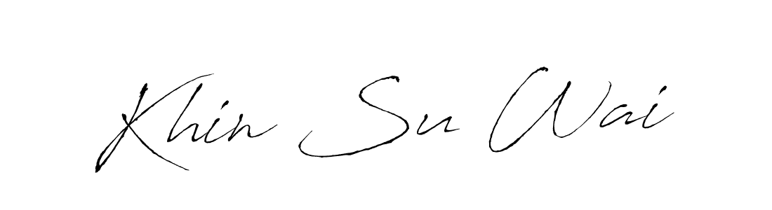 Make a beautiful signature design for name Khin Su Wai. With this signature (Antro_Vectra) style, you can create a handwritten signature for free. Khin Su Wai signature style 6 images and pictures png