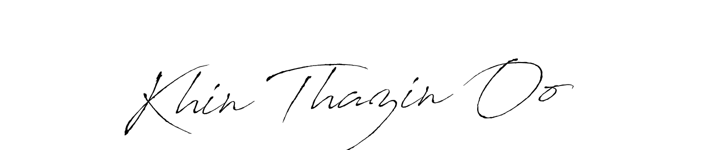 How to make Khin Thazin Oo signature? Antro_Vectra is a professional autograph style. Create handwritten signature for Khin Thazin Oo name. Khin Thazin Oo signature style 6 images and pictures png