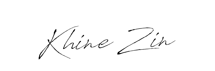 Use a signature maker to create a handwritten signature online. With this signature software, you can design (Antro_Vectra) your own signature for name Khine Zin. Khine Zin signature style 6 images and pictures png