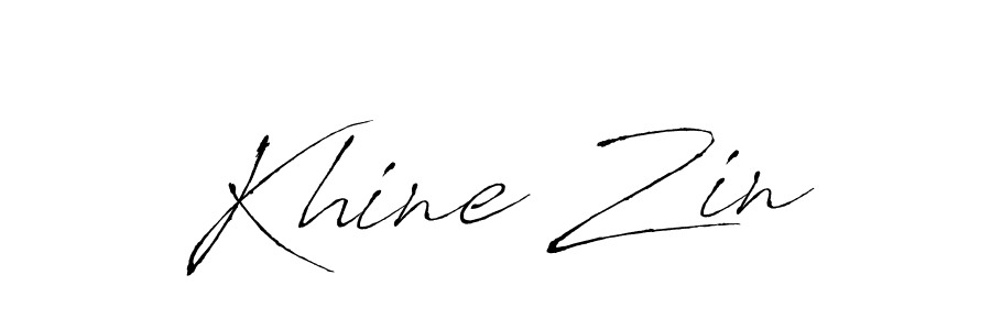 Use a signature maker to create a handwritten signature online. With this signature software, you can design (Antro_Vectra) your own signature for name Khine Zin. Khine Zin signature style 6 images and pictures png