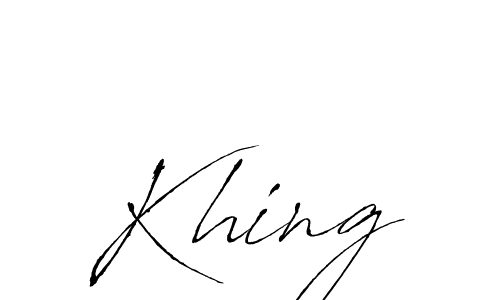 Use a signature maker to create a handwritten signature online. With this signature software, you can design (Antro_Vectra) your own signature for name Khing. Khing signature style 6 images and pictures png