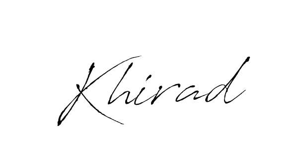 Also we have Khirad name is the best signature style. Create professional handwritten signature collection using Antro_Vectra autograph style. Khirad signature style 6 images and pictures png