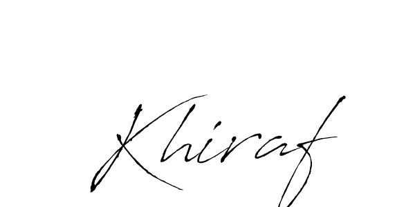 You should practise on your own different ways (Antro_Vectra) to write your name (Khiraf) in signature. don't let someone else do it for you. Khiraf signature style 6 images and pictures png