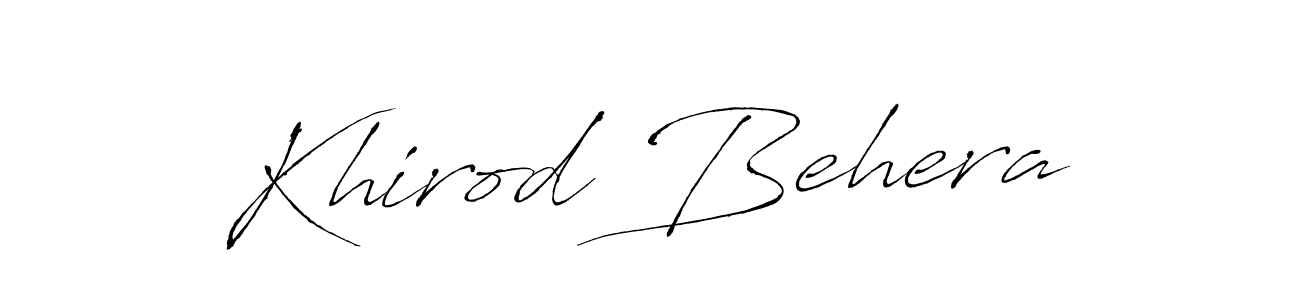 Create a beautiful signature design for name Khirod Behera. With this signature (Antro_Vectra) fonts, you can make a handwritten signature for free. Khirod Behera signature style 6 images and pictures png