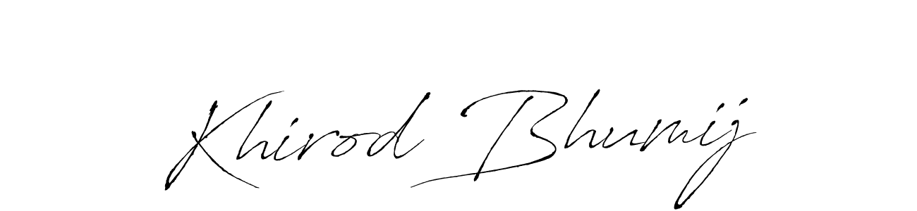 The best way (Antro_Vectra) to make a short signature is to pick only two or three words in your name. The name Khirod Bhumij include a total of six letters. For converting this name. Khirod Bhumij signature style 6 images and pictures png