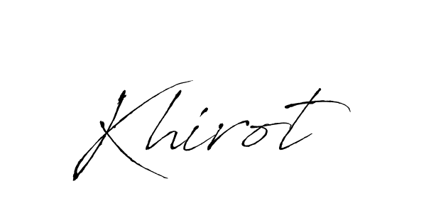 if you are searching for the best signature style for your name Khirot. so please give up your signature search. here we have designed multiple signature styles  using Antro_Vectra. Khirot signature style 6 images and pictures png
