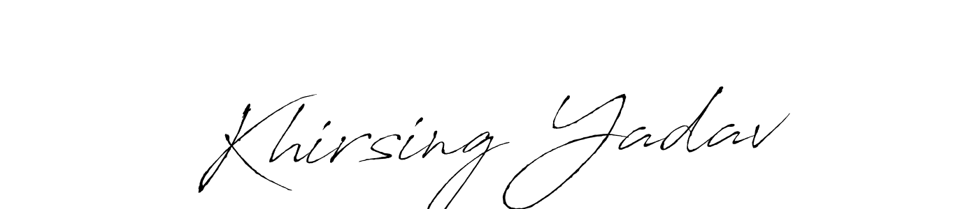 How to make Khirsing Yadav signature? Antro_Vectra is a professional autograph style. Create handwritten signature for Khirsing Yadav name. Khirsing Yadav signature style 6 images and pictures png