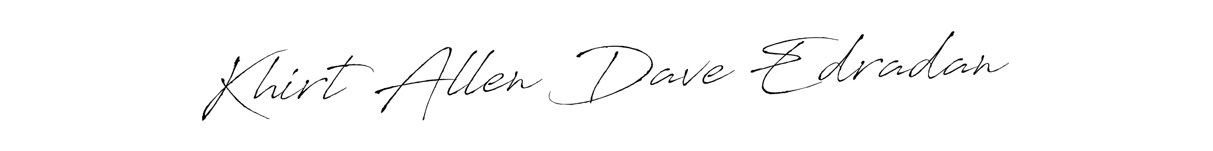 Antro_Vectra is a professional signature style that is perfect for those who want to add a touch of class to their signature. It is also a great choice for those who want to make their signature more unique. Get Khirt Allen Dave Edradan name to fancy signature for free. Khirt Allen Dave Edradan signature style 6 images and pictures png