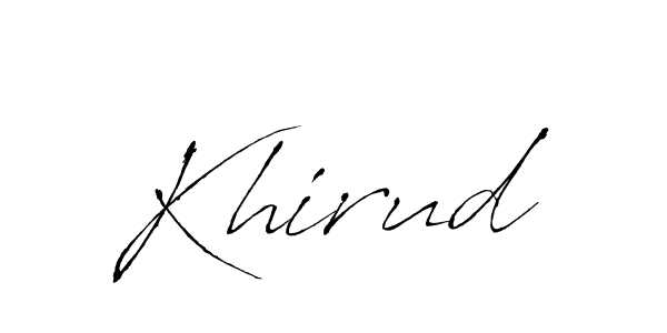 How to make Khirud name signature. Use Antro_Vectra style for creating short signs online. This is the latest handwritten sign. Khirud signature style 6 images and pictures png
