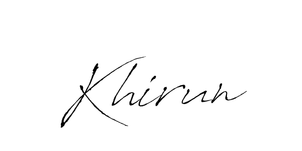 Also we have Khirun name is the best signature style. Create professional handwritten signature collection using Antro_Vectra autograph style. Khirun signature style 6 images and pictures png