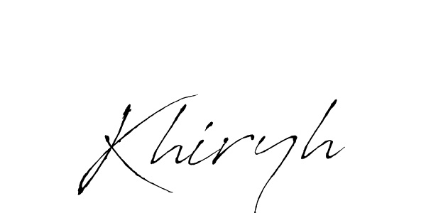 Also we have Khiryh name is the best signature style. Create professional handwritten signature collection using Antro_Vectra autograph style. Khiryh signature style 6 images and pictures png