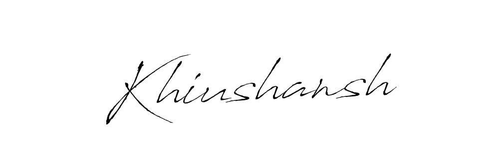 You should practise on your own different ways (Antro_Vectra) to write your name (Khiushansh) in signature. don't let someone else do it for you. Khiushansh signature style 6 images and pictures png