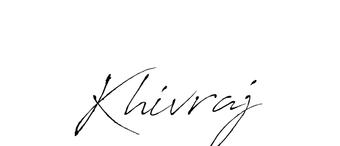 Khivraj stylish signature style. Best Handwritten Sign (Antro_Vectra) for my name. Handwritten Signature Collection Ideas for my name Khivraj. Khivraj signature style 6 images and pictures png