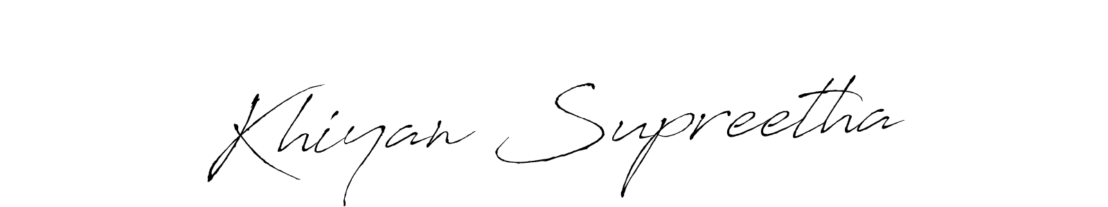 Antro_Vectra is a professional signature style that is perfect for those who want to add a touch of class to their signature. It is also a great choice for those who want to make their signature more unique. Get Khiyan Supreetha name to fancy signature for free. Khiyan Supreetha signature style 6 images and pictures png