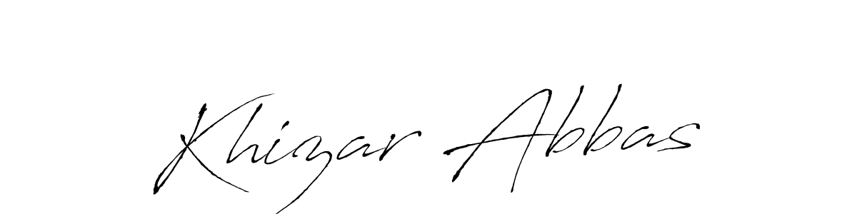 Khizar Abbas stylish signature style. Best Handwritten Sign (Antro_Vectra) for my name. Handwritten Signature Collection Ideas for my name Khizar Abbas. Khizar Abbas signature style 6 images and pictures png